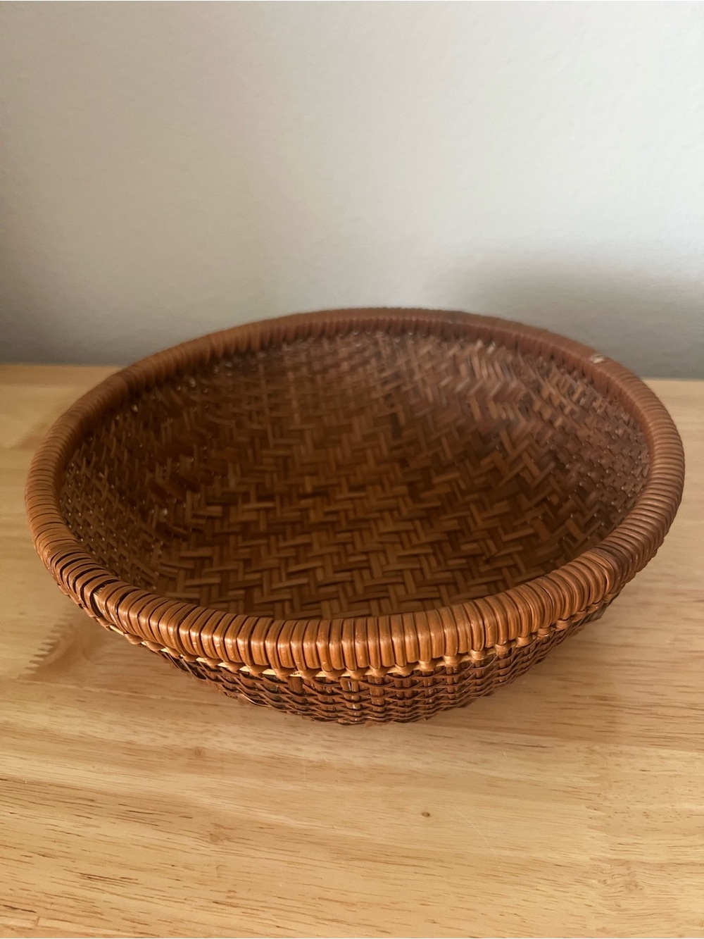 Woven Round Decorative Basket - Brown